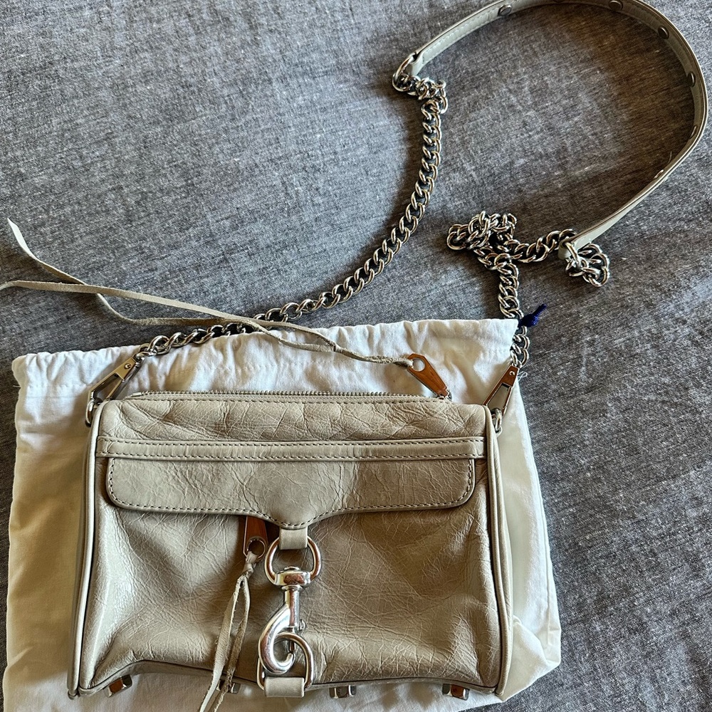 Grey Rebecca Minkoff Mini M.A.C. Crossbody Bag